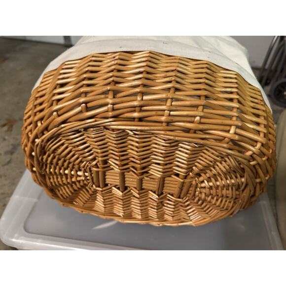 Picnic Time Coronado Canvas & Willow Basket Tote Duryea’s Montauk Logo - Picture 11 of 11